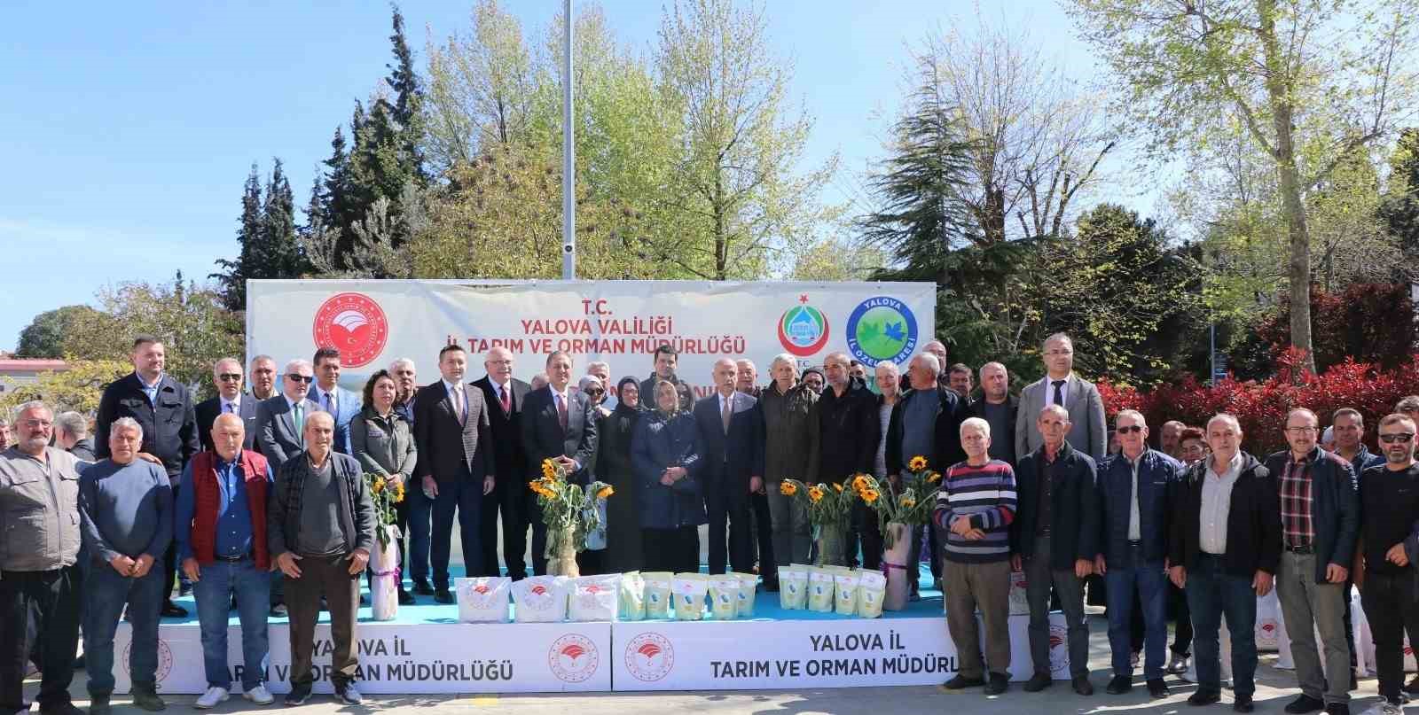Yalova’da çiftçiye ayçiçeği ve fasulye tohumu desteği

