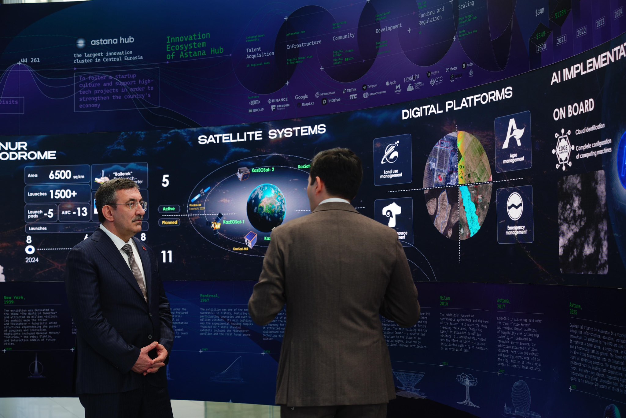 Cumhurbaşkanı Yardımcısı Yılmaz, Kazakistan’da müze ve yapay zeka merkezini ziyaret etti