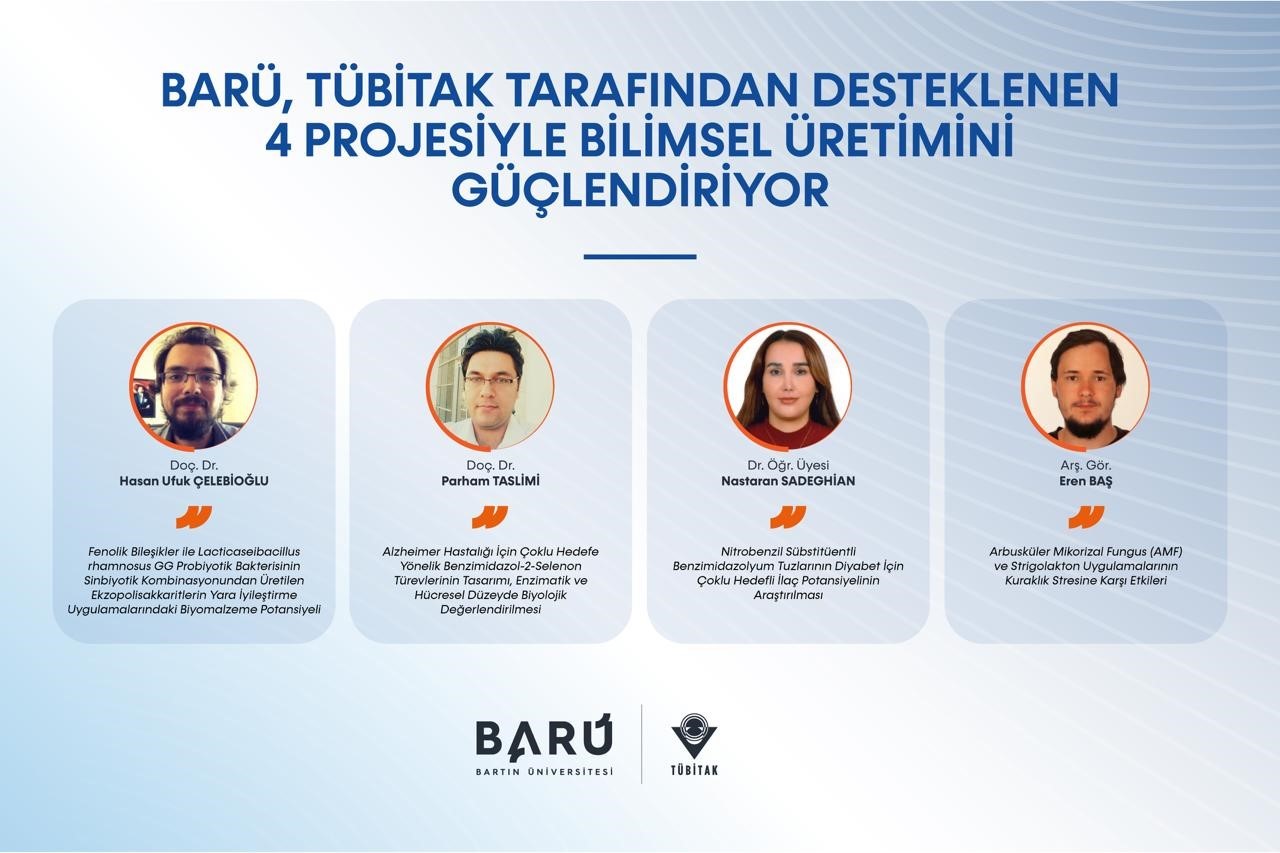 BARÜ, TÜBİTAK tarafından desteklenen 4 projesiyle bilimsel üretimini güçlendiriyor
