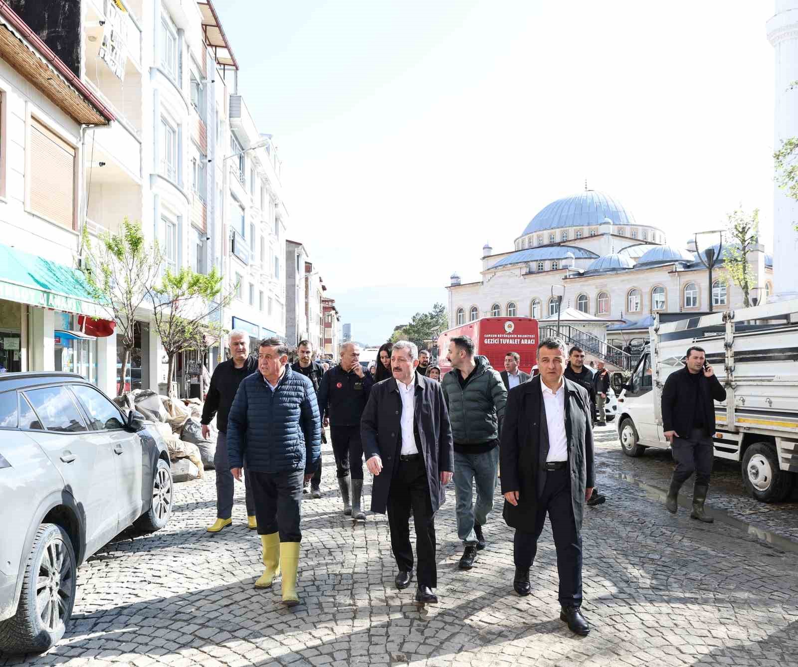 Samsun’da sel bölgesinde inceleme
