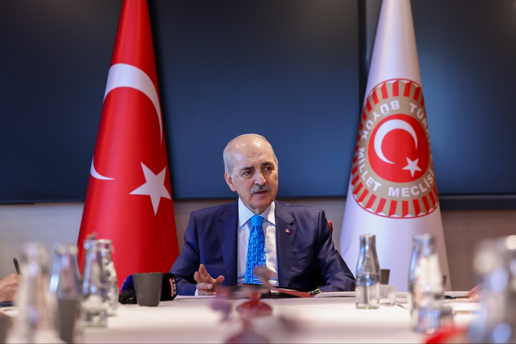 TBMM Başkanı Kurtulmuş, İsveç'te Süryani toplumu temsilcilerini kabul etti
